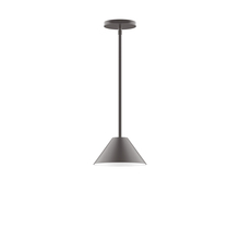 Montclair Light Works STG421-57 - 8" Pinnacle Stem Hung Pendant, Bronze Matte