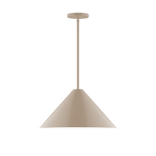 Montclair Light Works STG423-18 - 18" Pinnacle Stem Hung Pendant, Clay