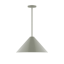Montclair Light Works STG423-24 - 18" Pinnacle Stem Hung Pendant, Moss Green