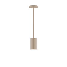 Montclair Light Works STG425-18 - 3.5" x 6" Beam Stem Hung Pendant, Clay