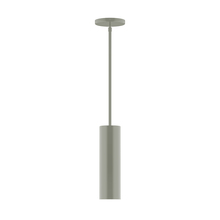 Montclair Light Works STG426-24 - 3.5" x 12" Beam Stem Hung Pendant, Moss Green