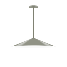 Montclair Light Works STG429-24 - 24" Vessel Stem Hung Pendant, Moss Green
