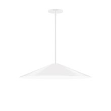 Montclair Light Works STG429-44 - 24" Vessel Stem Hung Pendant, White