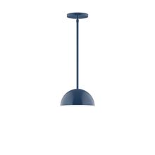 Montclair Light Works STG431-50 - 8" Arcade Stem Hung Pendant, Navy