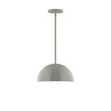 Montclair Light Works STG432-24 - 12" Arcade Stem Hung Pendant, Moss Green