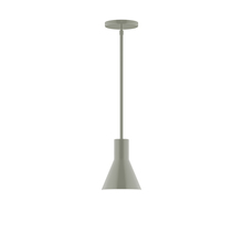Montclair Light Works STG436-24 - 6" Flare Stem Hung Pendant, Moss Green