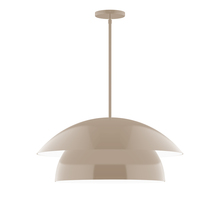 Montclair Light Works STGX447-18 - 24" Nest Stem Hung Pendant, Clay