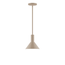 Montclair Light Works STGX451-18 - 8" Chase Stem Hung Pendant, Clay
