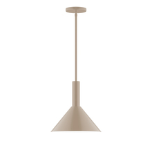 Montclair Light Works STGX466-18 - 12" Chase Stem Hung Pendant, Clay