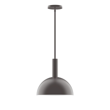 Montclair Light Works STGX471-57 - 12" Ray Stem Hung Pendant, Bronze Matte