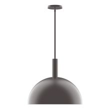 Montclair Light Works STGX472-57 - 18" Ray Stem Hung Pendant, Bronze Matte