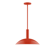 Montclair Light Works STGX476-26 - 16" Glow Stem Hung Pendant, Vermillion