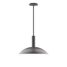 Montclair Light Works STGX476-57 - 16" Glow Stem Hung Pendant, Bronze Matte