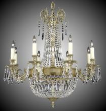 American Brass & Crystal CH2142-P-05S-16G-ST - 8+ 8 Light Finisterra Chandelier