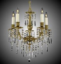 American Brass & Crystal CH7813-U-12G-ST - 5 Light Parisian Spire Chandelier