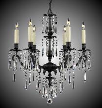 American Brass & Crystal CH7814-U-07G-PI - 6 Light Parisian Spire Chandelier