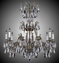 American Brass & Crystal CH9634-A-12G-PI - 10 Light Chateau Chandelier