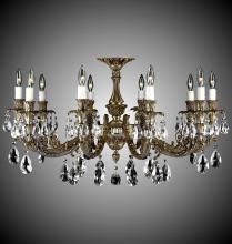 American Brass & Crystal FM2018-O-12G-ST - 10 Light Finisterra Flush Mount