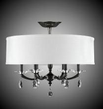 American Brass & Crystal FM5495-O-37G-ST-HL - 24 inch Kensington Empire Drum Shade Flush Mount