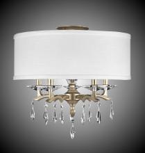 American Brass & Crystal FM5622-G-35S-ST-GL - 19 inch Kaya Drum Flush Mount