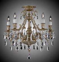 American Brass & Crystal FM9630-O-21S-PI - 5 Light 3 Flush Mount Chateau