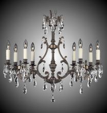 American Brass & Crystal IL9671-2-A-05S-ST - 8 Light 2 Arm Chateau Island Light