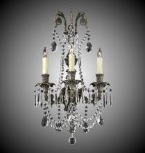 American Brass & Crystal WS2083-A-04G-ST - 3 Light Finisterra with draping Empire Wall Sconce