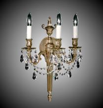 American Brass & Crystal WS2113-O-08G-PI - 3 Light Torch Wall Sconce