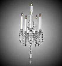 American Brass & Crystal WS2216-U-10G-PI - 5+1 Light Torch Wall Sconce