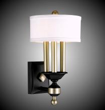 American Brass & Crystal WS5401-38G-ST-GL - 4 Light Kensington Extened Wall Sconce with Shade