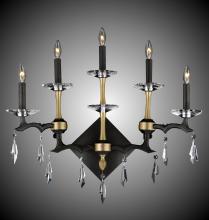 American Brass & Crystal WS5515-G-38G-ST - 5 Light Kaya Wall Sconce