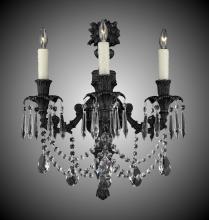 American Brass & Crystal WS9063-A-01G-ST - 3 Light Finisterra Torch Wall Sconce