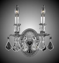American Brass & Crystal WS9402-O-16G-ST - 2 Light Circular Wall Sconce