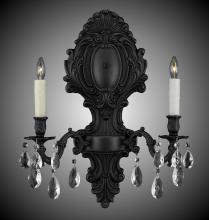 American Brass & Crystal WS9427-O-07G-PI - 2 Light Fleur-De-Lis Large Wall Sconce