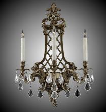 American Brass & Crystal WS9458-A-13S-ST - 3 Light Lattice Large Wall Sconce