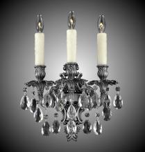 American Brass & Crystal WS9483-A-08G-ST - 3 Light Filigree Wall Sconce