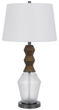 CAL Lighting BO-3187TB - 100W LED Harlan Metal/Glass Table Lamp