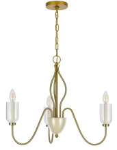 CAL Lighting FX-3818-3 - 20 In. Height Antique Brass Metal Chandelier