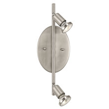 Eglo US Stocking 200776A - 2 LT Fixed Track Light w/ Matte Nickel Finish & Adjustable Lamp Heads