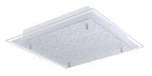 Eglo US Stocking 201297A - 1x16W LED Ceiling Light w/ Matte Nickel Finish & White Structured Glass