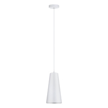 Eglo US Stocking 201527A - 1 LT Mini Pendant w/ White Finish & White Metal Cone Shade