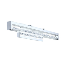 Eglo US Stocking 201729A - 1 LT Integrated LED Bath/Vanity Light w/ Chrome Finish, Clear Glass w/ Clear Stones