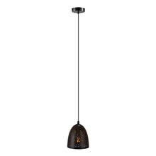 Eglo US Stocking 202265A - 1 LT Mini Pendant w/ Matte Black Finish & Matte Black w/ Gold Interior Metal Shades