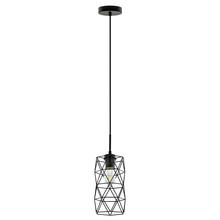 Eglo US Stocking 202358A - 1 LT Mini Pendant w/ Matte Black Finish & Metal Wire Cage Shade