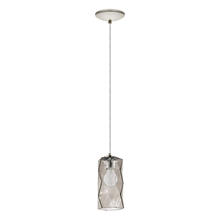Eglo US Stocking 202403A - 1 LT Mini Pendant w/ Satin Nickel Finish & Smoked Glass Cylinder Shade