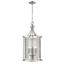 Eglo US Stocking 202806A - 3 LT Open Frame Pendant w/ Brushed Nickel Finish & Mesh Metal Shades