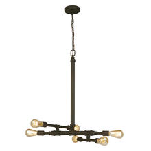 Eglo US Stocking 202834A - 6 LT Open Frame, Open Bulb Pendant w/ Matte Bronze Finish