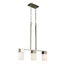 Eglo US Stocking 202868A - 3 LT Linear Pendant w/ Brushed Nickel Finish & Frosted Glass Shades