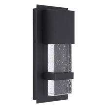 Eglo US Stocking 202953A - 1 LT Integrated LED Outdoor Wall Light w/ Black Finish & Clear Seeded Glass
