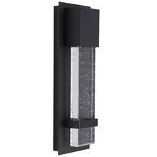 Eglo US Stocking 202955A - 1 LT Integrated LED Outdoor Wall Light w/ Black Finish & Clear Seeded Glass
